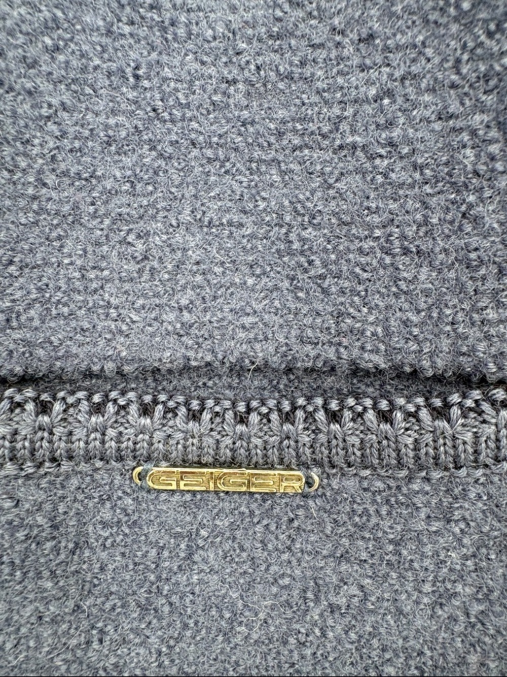 🔗 Geiger wool Blue Austrian Knit button front jacket - Picture 3 of 7